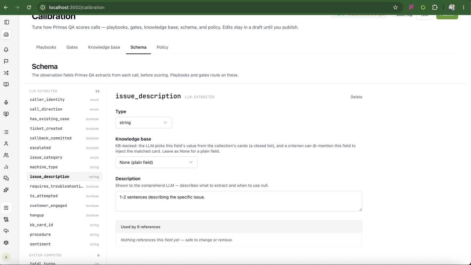 Rubric editor