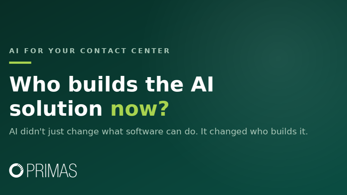 Who builds the AI solution now?